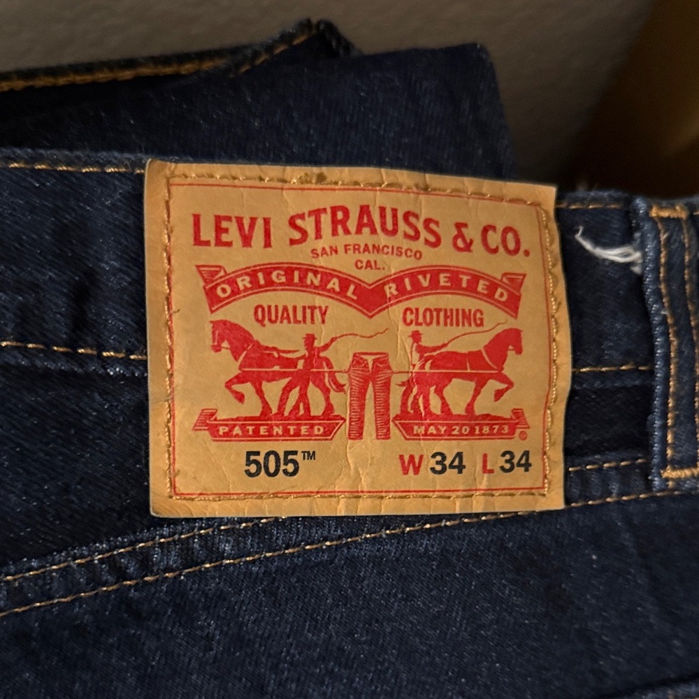 Levi's Blue Athletic Taper Straight Jeans Classic Style